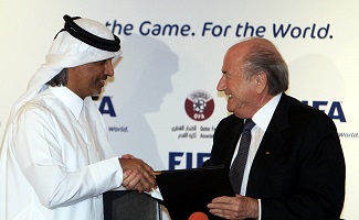 Blatter eta Qatarreko federazioaren presidentea