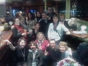 Maria Luisa euskaltegiko lankideekin