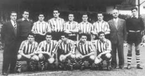 Carmelo, Orúe, Garay, Canito, Mauri, Maguregi, Artetxe, Markaida, Arieta, Uribe eta Gainza